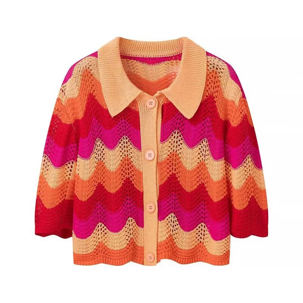 Knit Zigzag set Bright