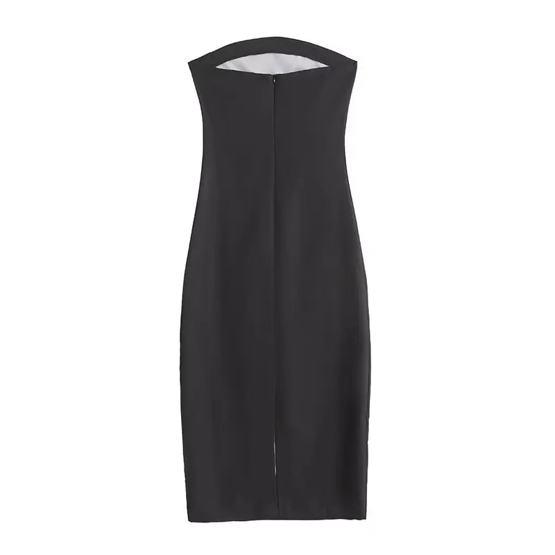 Long blackless Dress Off Shoulder Silk