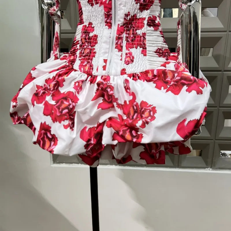 Backless bottom flower Birthday Dress