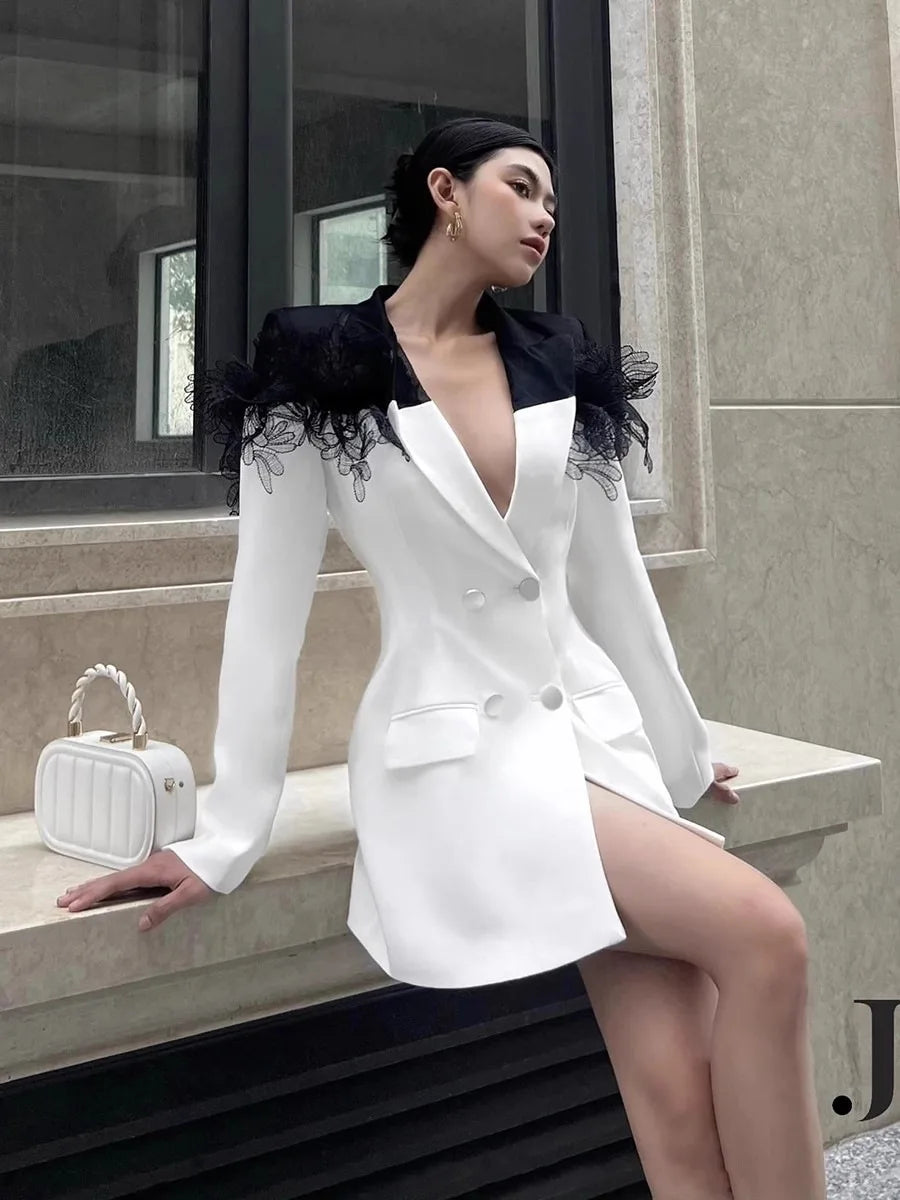 3D Splicing Stand Out Blazer Premium