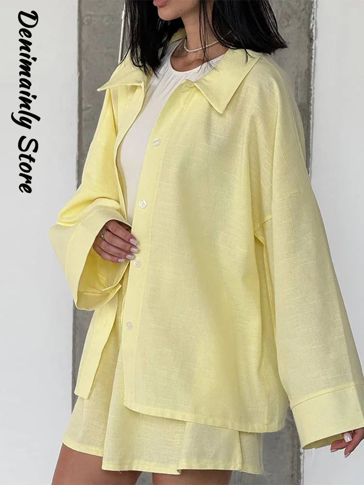 Yellows Shosrts Set
