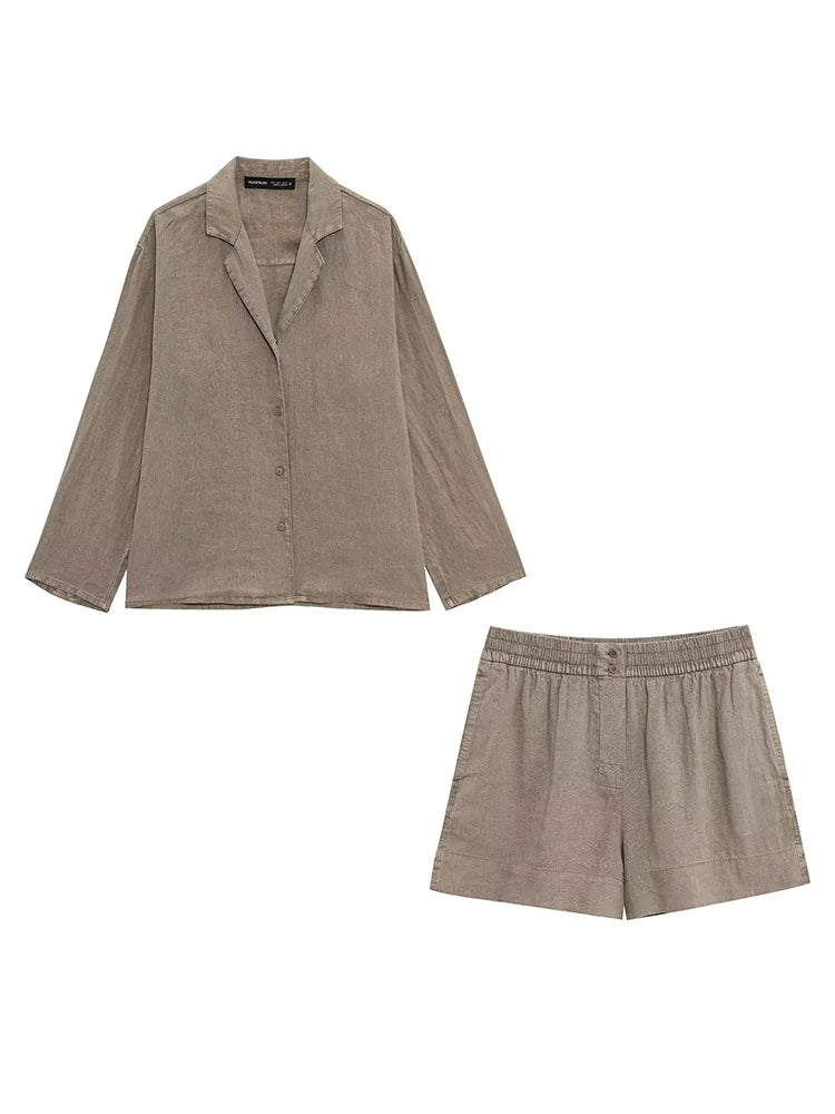 Yellow Summer shorts co ord set