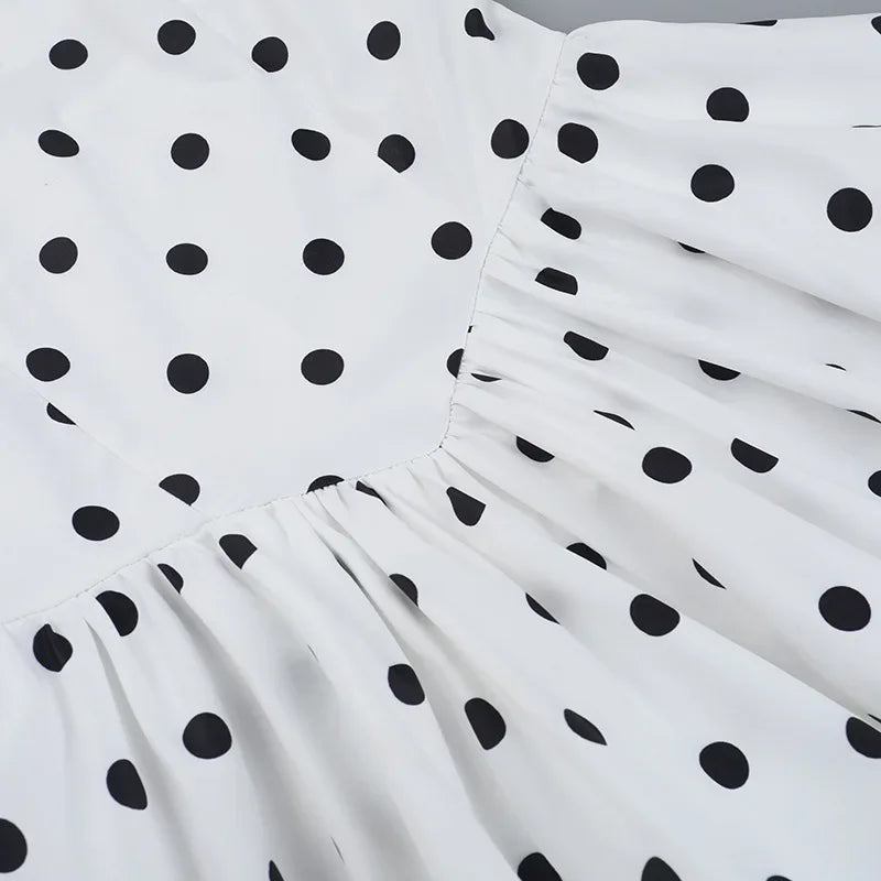 1 Polka Dot Corset Mini Dress