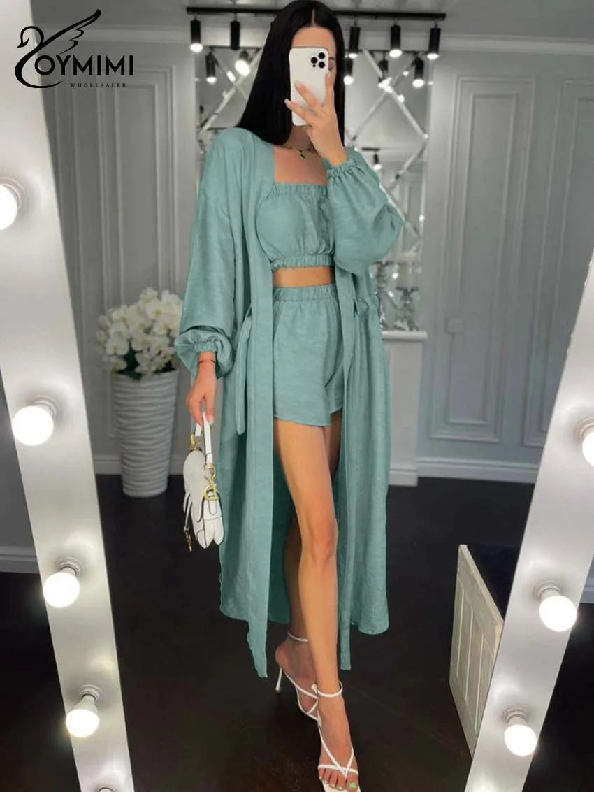 3 Piece Sets Woman Outfit Elegant