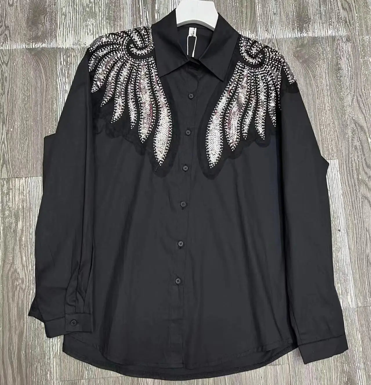 The Royals Collection Sparking Sequined Beaded shirt