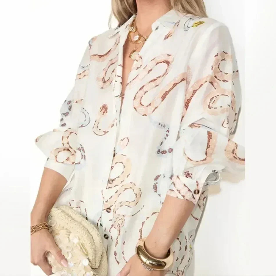 V Neck Shirt & Skirt set