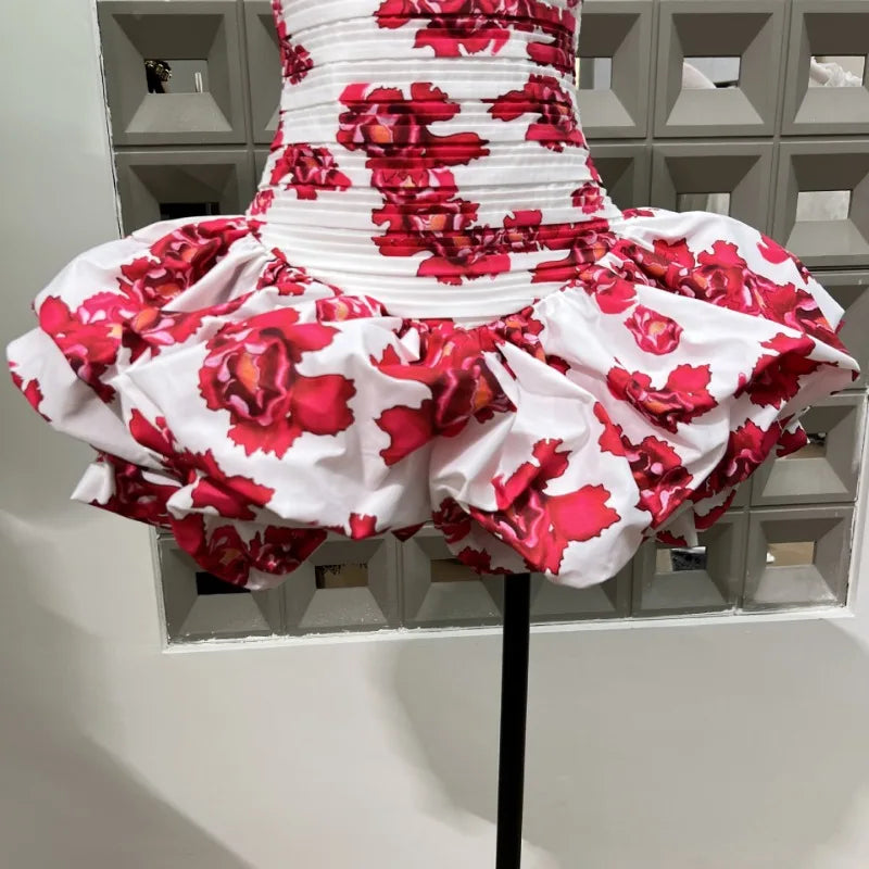 Backless bottom flower Birthday Dress