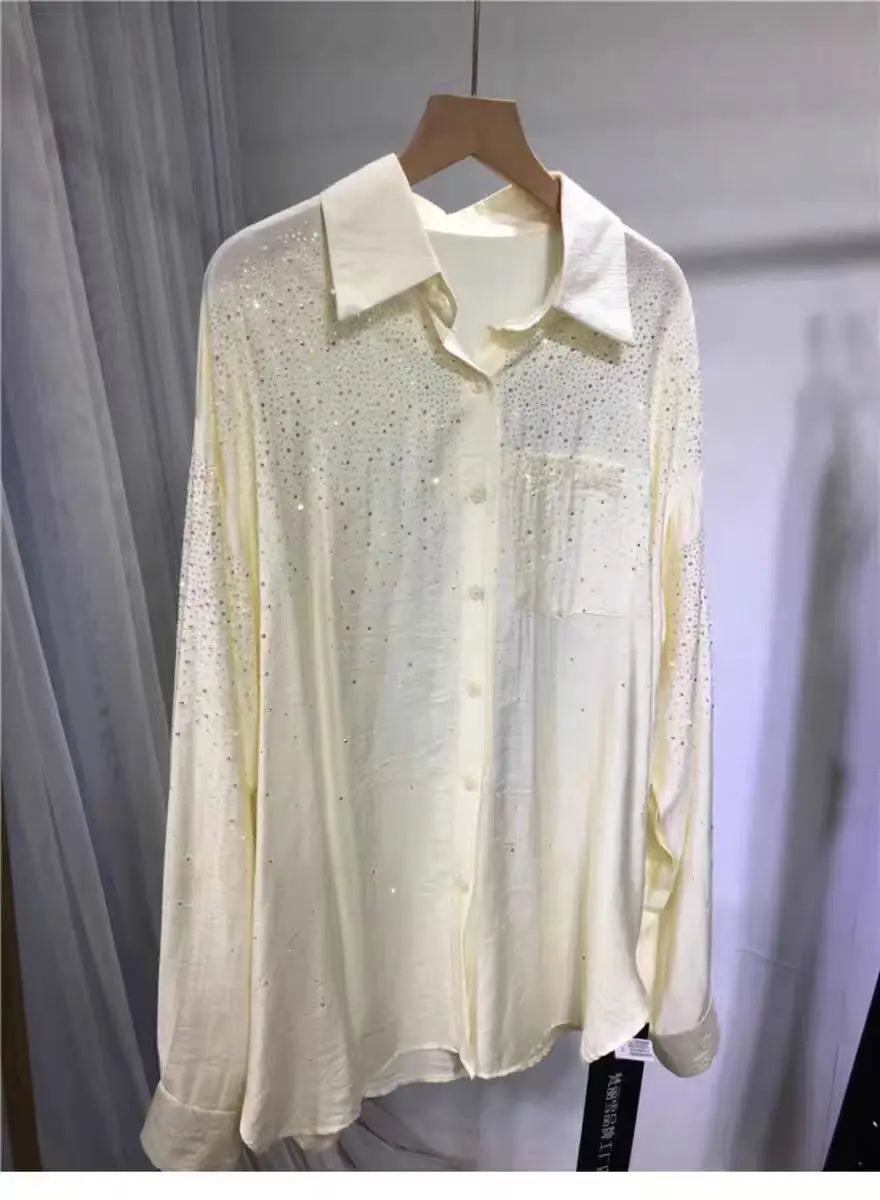Luxury Sequined Party Chiffon shirt