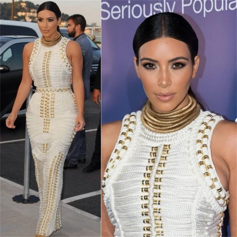 Designer Metal Ring Bandage Party Celebrity Premium