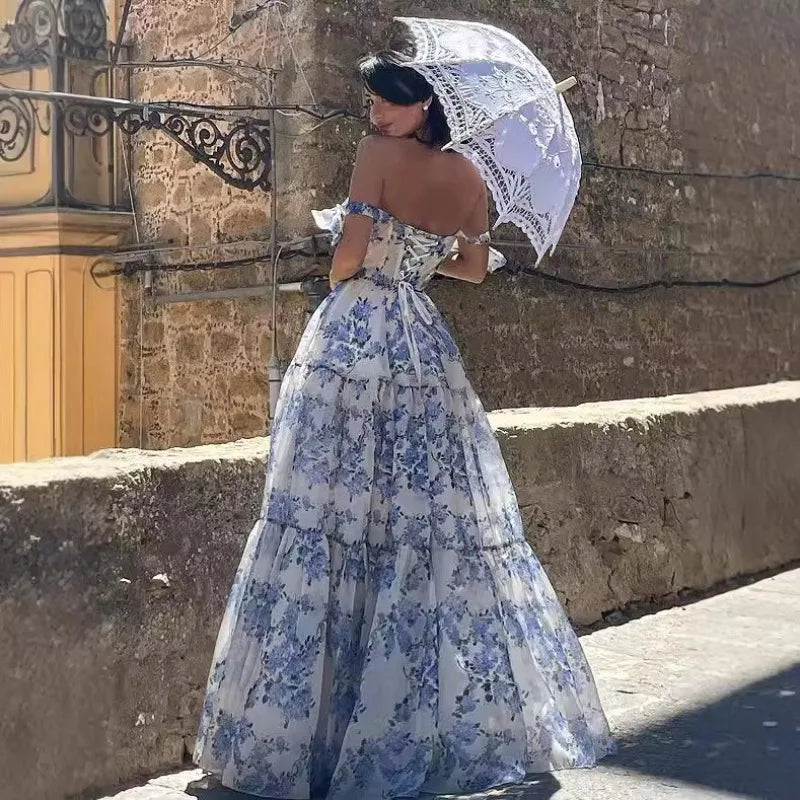 Long Dress Lady Elegant French