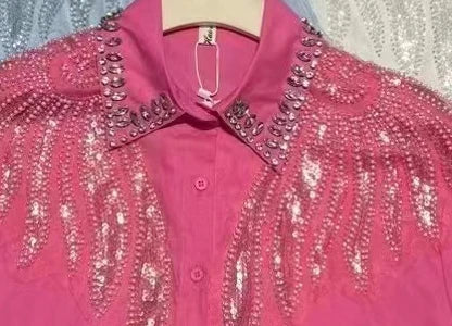 The Royals Collection - Sequined Embroidery Cotton Blouses