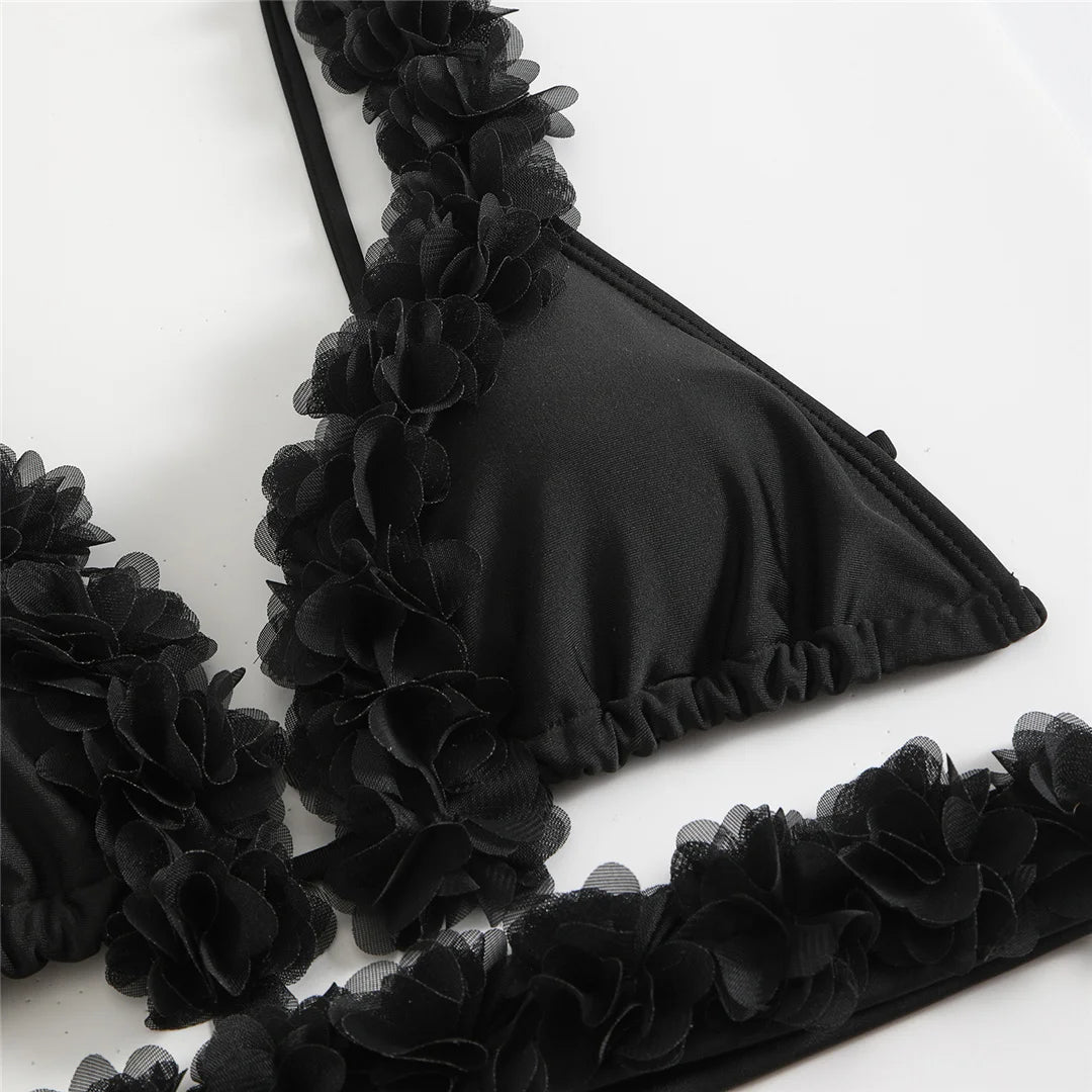 3D Flowers 3 pieces set