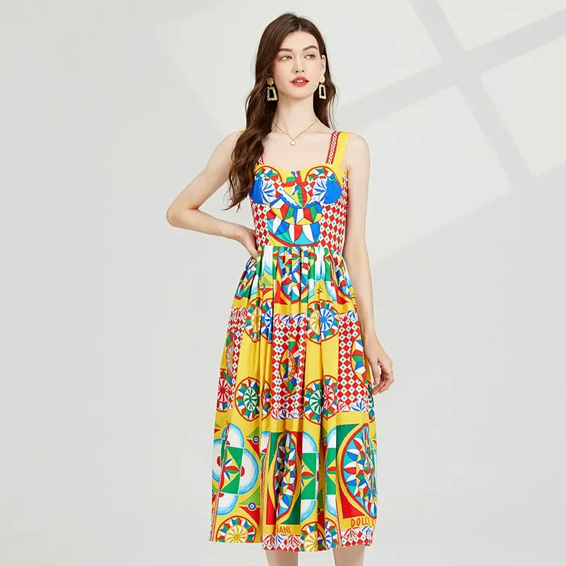 Dolce Geometric Waist Cinched