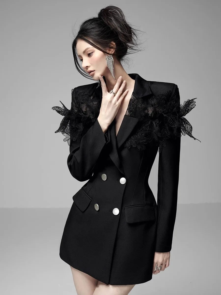 3D Splicing Stand out Blazer Premium