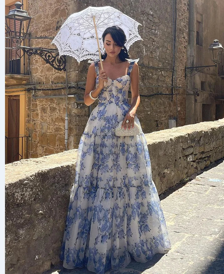 Long Dress Lady Elegant French