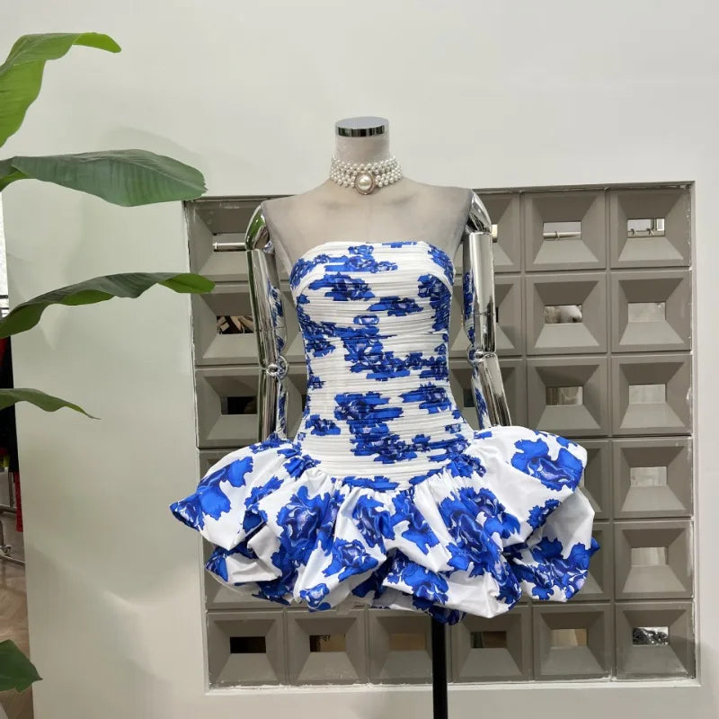 Backless bottom flower Birthday Dress