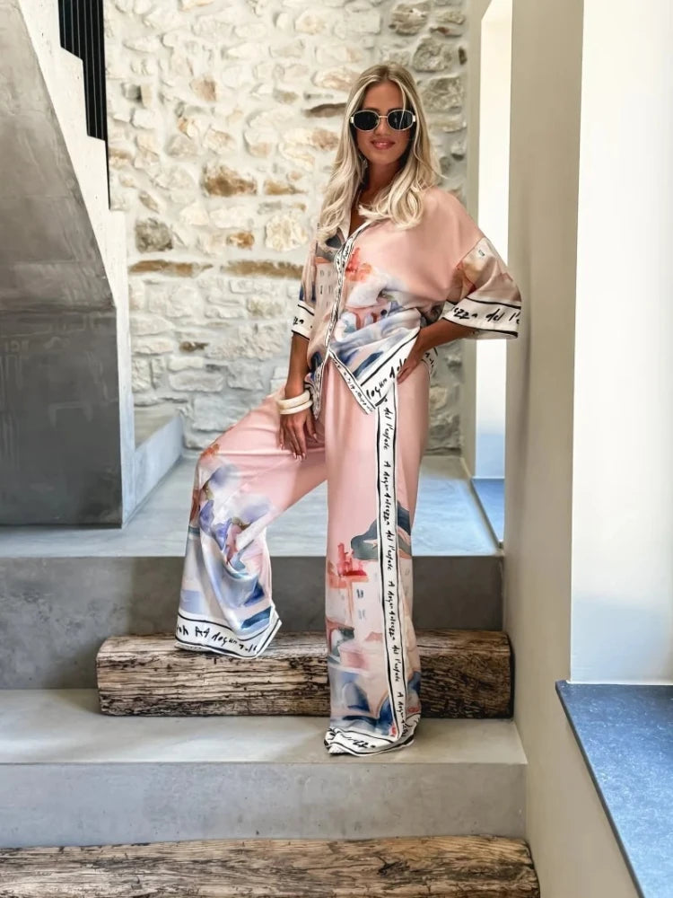 Silk Summer Printed Posh Set