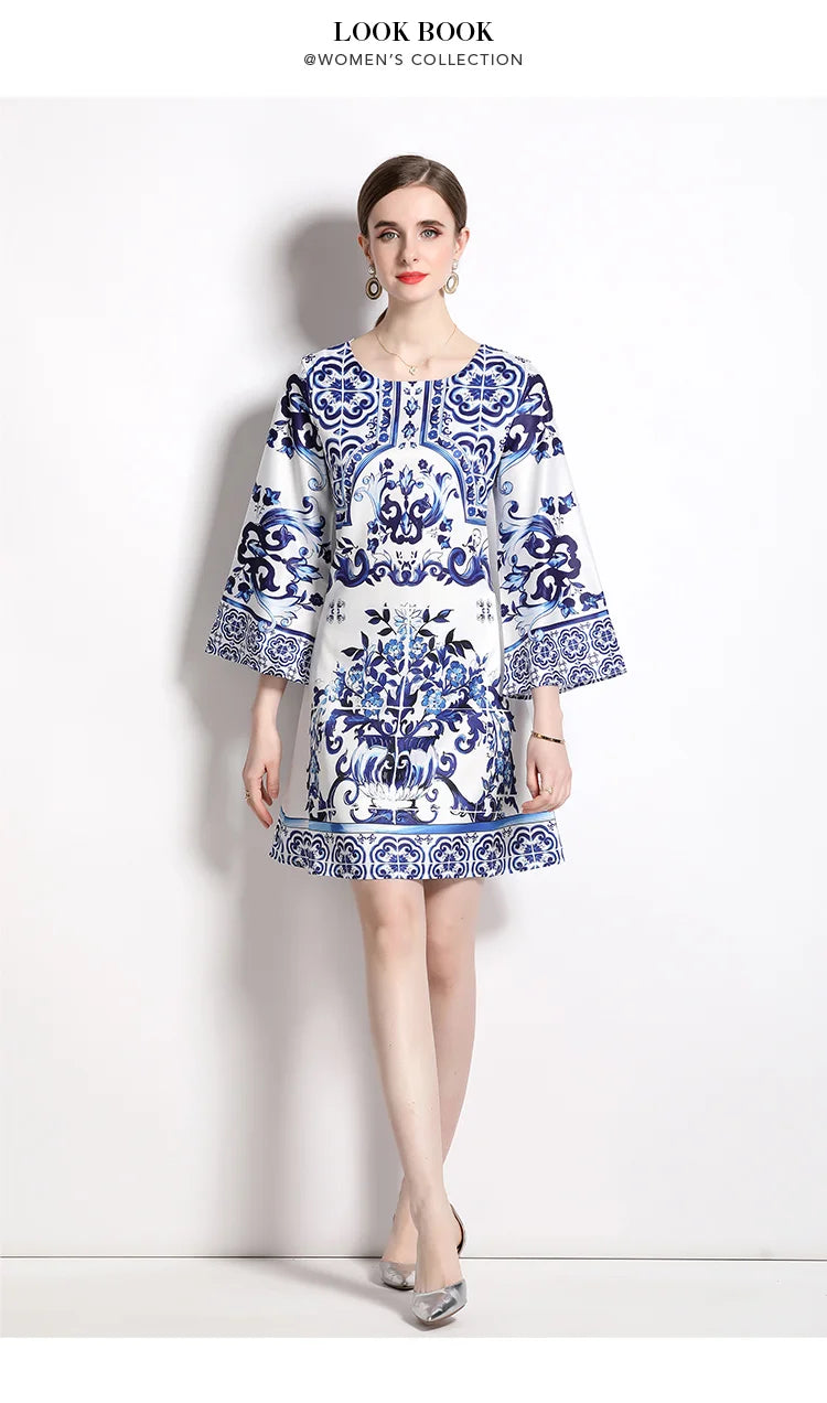 Vintage Posh Porcelain Pattern Dolce Dress