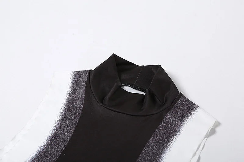 Asymmetrical F1 Race Day Mini Dress