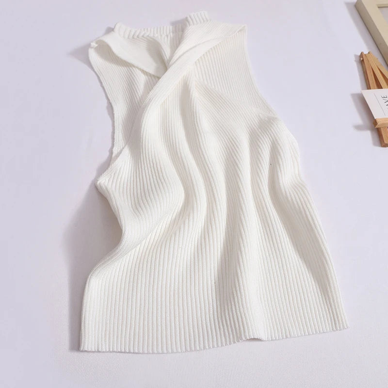 Twist Mockneck Knit Top