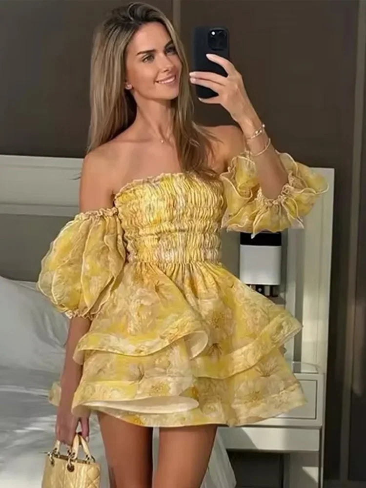 1 Luxury Off Shoulder Ruffle dress