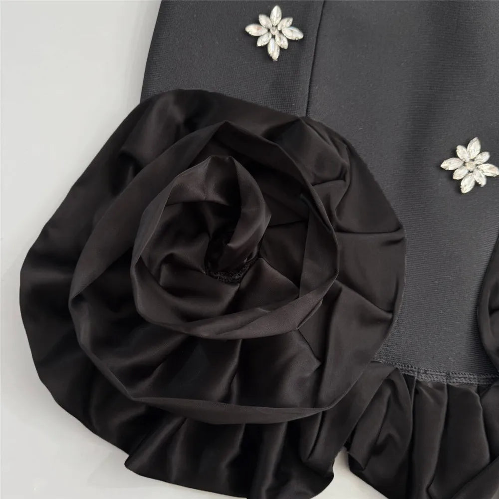 Ruffles Bandage Dress Club Party Mini Dresses
