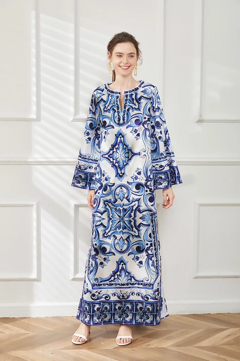 Blue white Porcelain Print