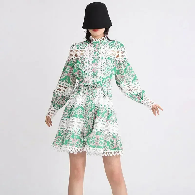 Vintage Court Style Lace Dress