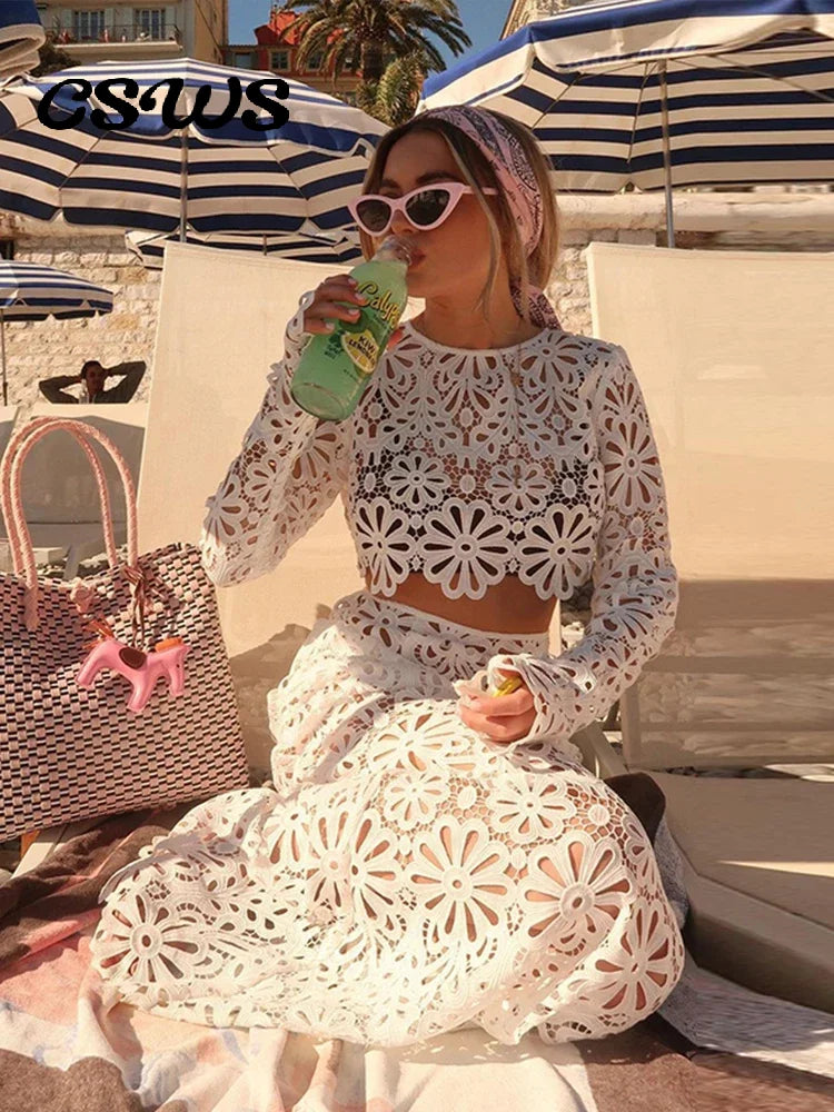 Lace skirt set