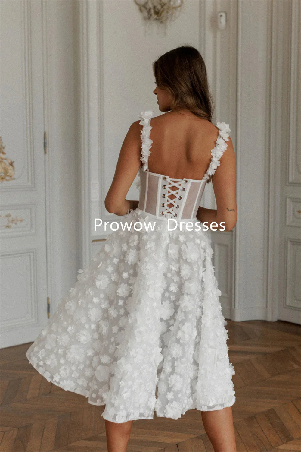 Exquisite Ivory Lace Doll Dress
