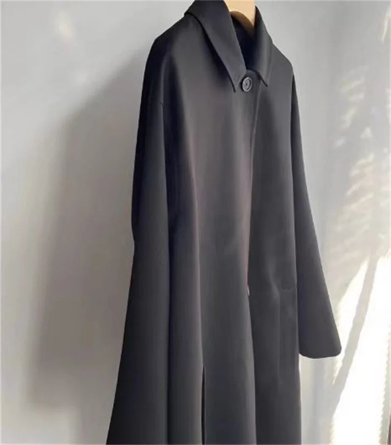 Coat Autumn Winter Loose Fit Female Wool Blend Suit Windbreaker Tops Versatile