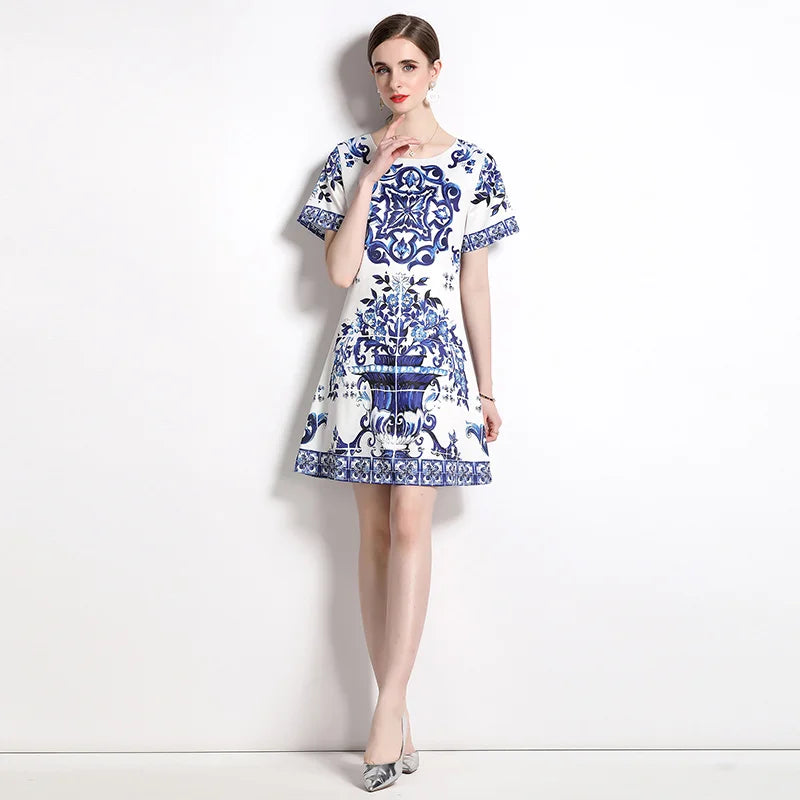 Vintage Posh Porcelain Pattern Dolce Dress