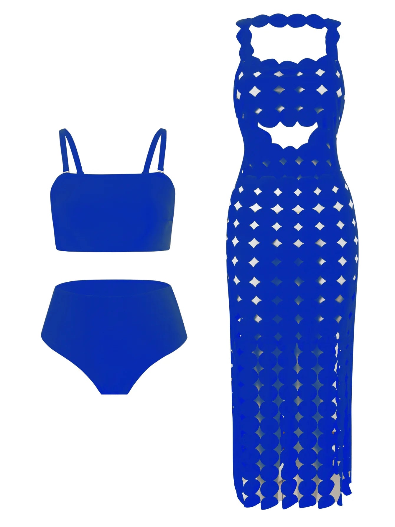 Retro Bikini Bikini Set Swimsuit And Cover Up