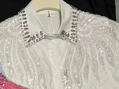 The Royals Collection - Sequined Embroidery Cotton Blouses