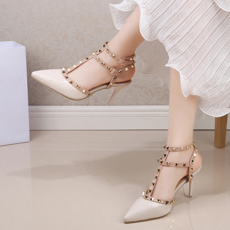 Rivet Decorated High Heels