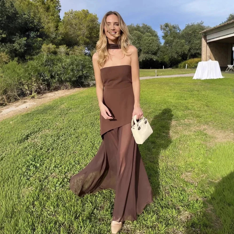 Strapless Dress With Ribbon
