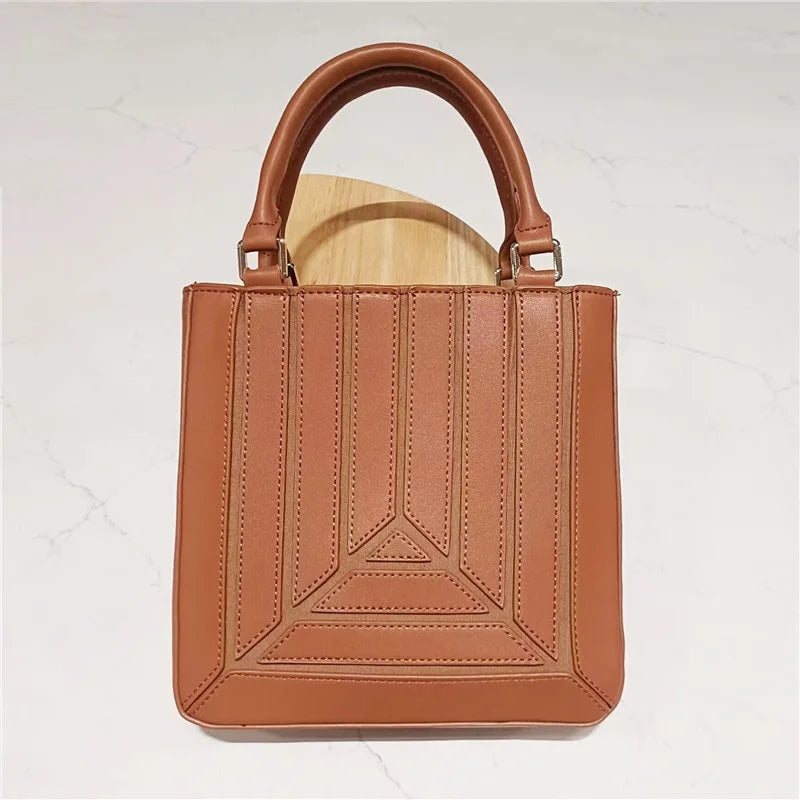 Luxury leather bag colorful Tote