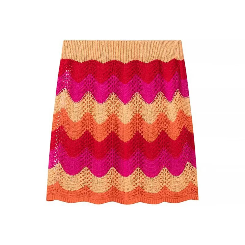 Knit Zigzag set Bright