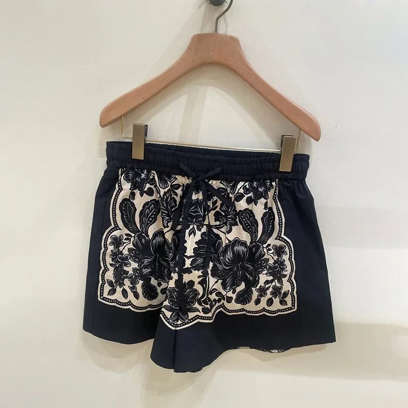 2025 Spring/summer Style Plant Black and White Print