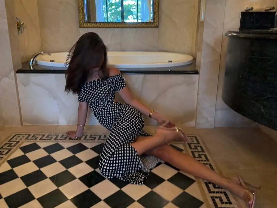 Dreamy Backless Polka Dots