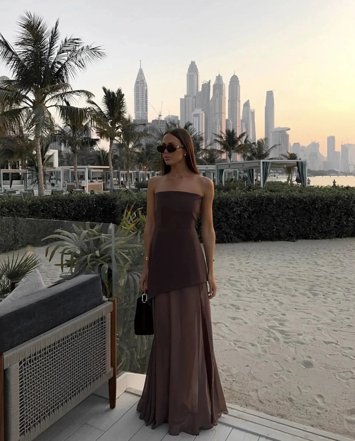 Strapless Dress With Ribbon