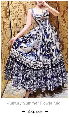 Porcelain Majolica Print MIdi