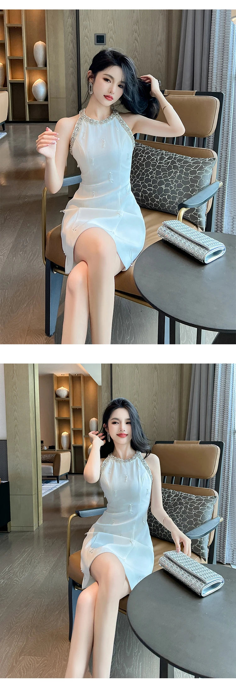 Embellished Mini Short Dress