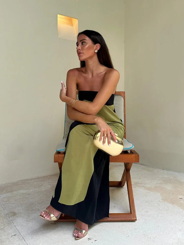 Long blackless Dress Off Shoulder Silk