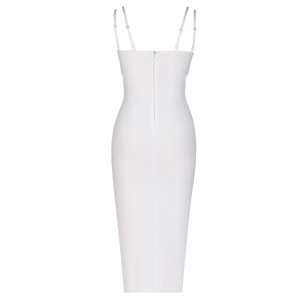 TWOTWINSTYLE Solid Slimming Spliced Pearl Dresses for Women Square Neck Sleeveless Patchwork Hollow Out Tunic Dress Female New