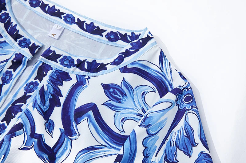 Blue white Porcelain Print