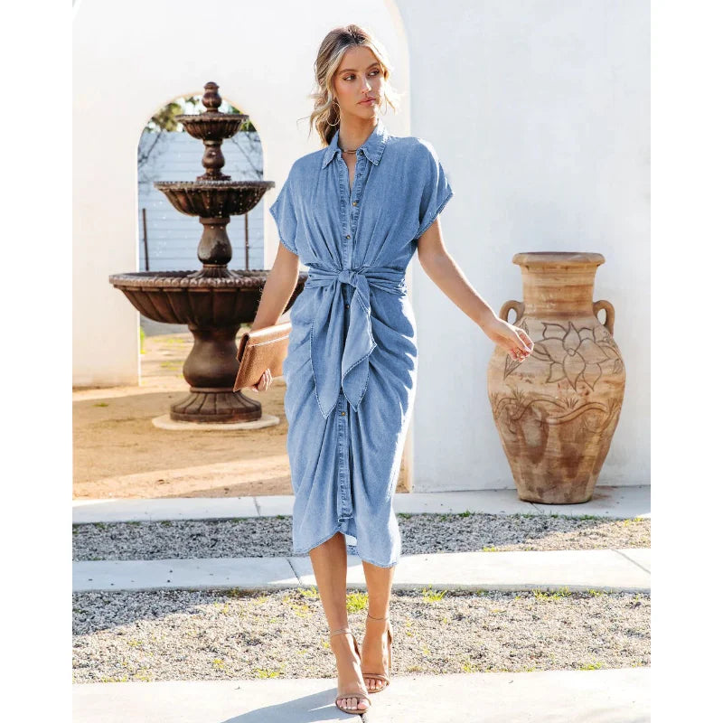 Denim Shirt Dress Women Steve M