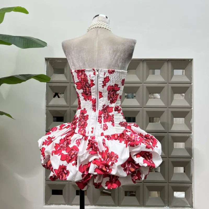 Backless bottom flower Birthday Dress