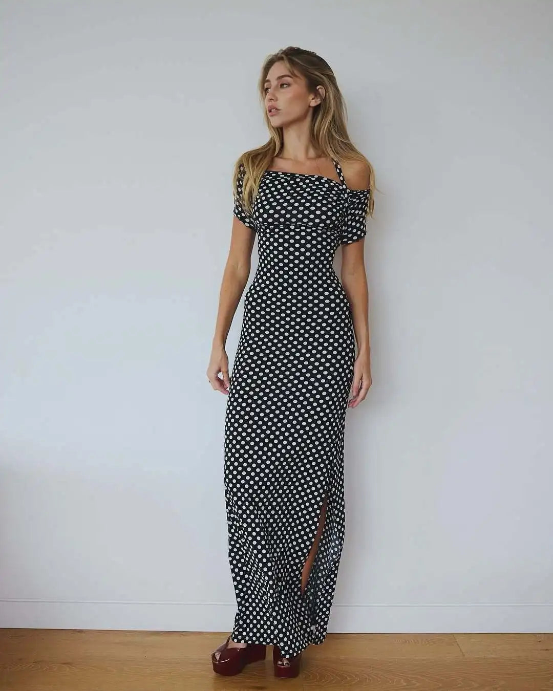 Dreamy Backless Polka Dots
