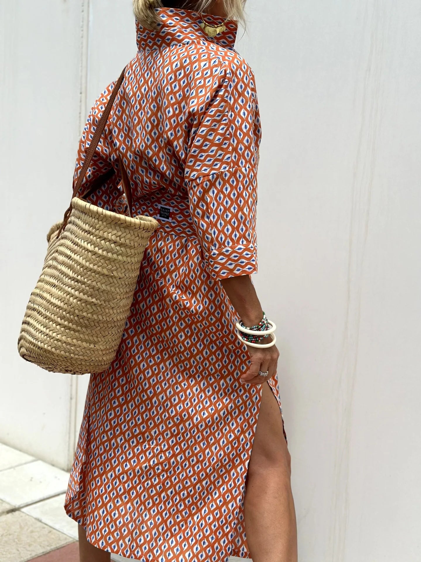 Striped Side Split Dress